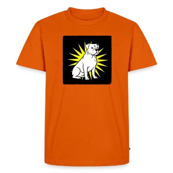 Cool Dog dans le style Punk Rock & Pop Art - T-shirt Premium bio Homme - orange  - Devant - Nico (187cm)