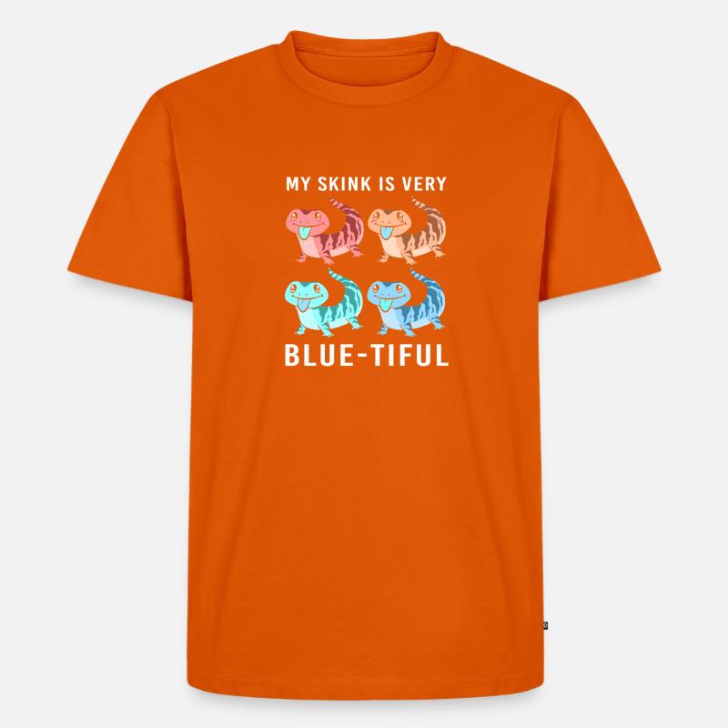 Eidechse - Männer Premium Bio T-Shirt - Orange 