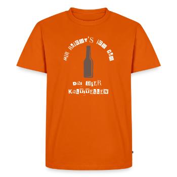 I've had enough, I'm going to put the BEER COLD men - Men's Premium Organic T-Shirt - orange  - Front - Nico (187cm)