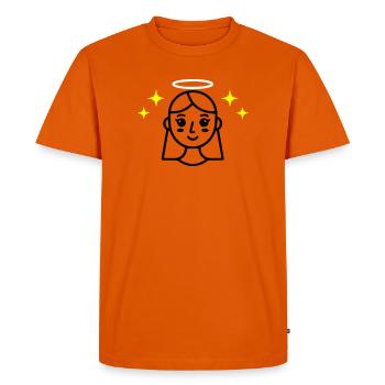 ange-visage-radiant-beauté-amour-propre - T-shirt Premium bio Homme - orange  - Devant - Nico (187cm)