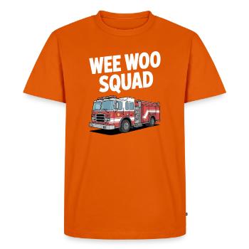 Wee Woo Squad pompiers sauveteur de voiture disant - T-shirt Premium bio Homme - orange  - Devant - Nico (187cm)