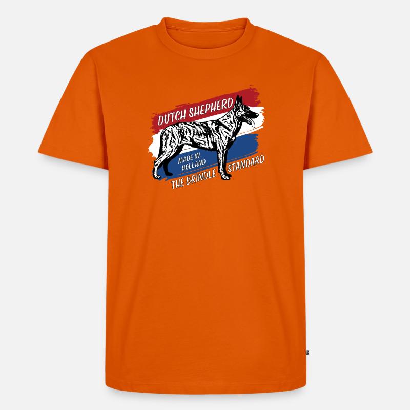 Dutch Shepherd – Dutchie - Männer Premium Bio T-Shirt - Orange 