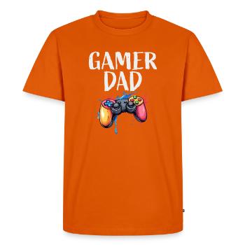 Projecteur de manette Gamer Dad - T-shirt Premium bio Homme - orange  - Devant - Nico (187cm)
