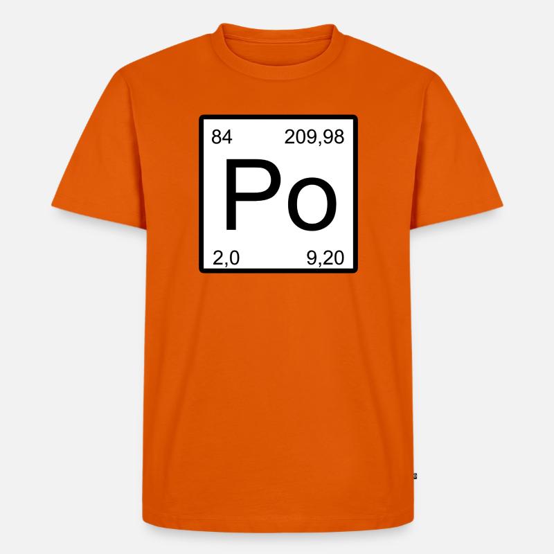 Tableau de la période de conception des éléments Po en polonium - T-shirt Premium bio Homme - orange