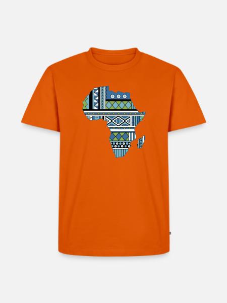 Africa Map Tribal - Men's Premium Organic T-Shirt - orange