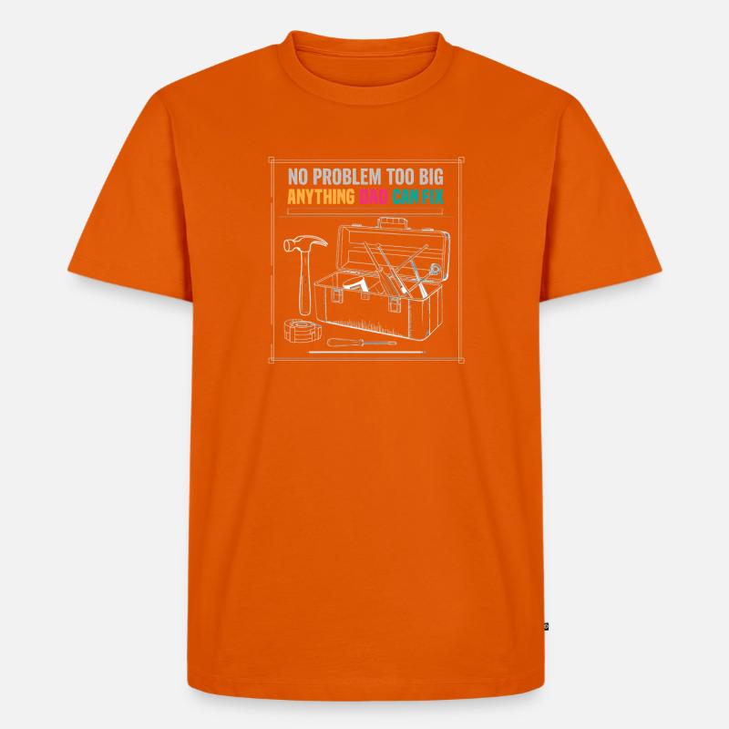 Dad Fix It Toolbox Graphic - Men's Premium Organic T-Shirt - orange