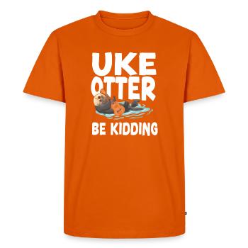 Hawaiian Ukulele Uke Otter Pun Uke - Men's Premium Organic T-Shirt - orange  - Front - Nico (187cm)