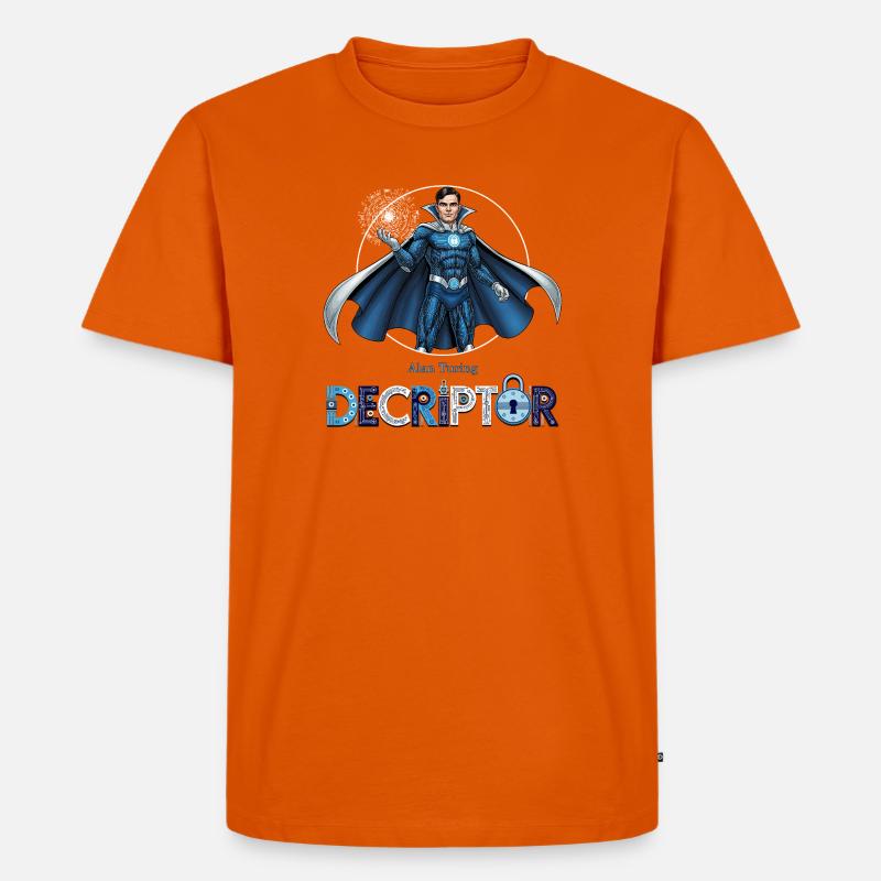 Hero Coder Decryptor - Men's Premium Organic T-Shirt - orange 