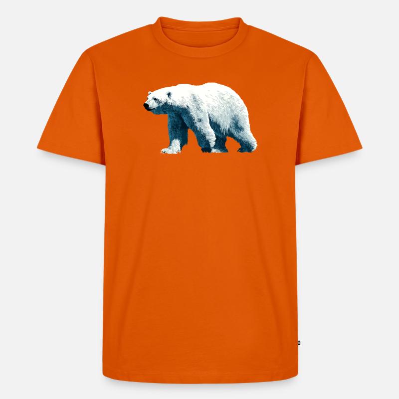 Polar Bär Eisbär - Männer Premium Bio T-Shirt - Orange 