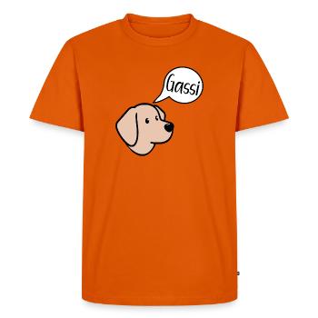 Promenages de chiens, chiots chiens, promenades - T-shirt Premium bio Homme - orange  - Devant - Nico (187cm)