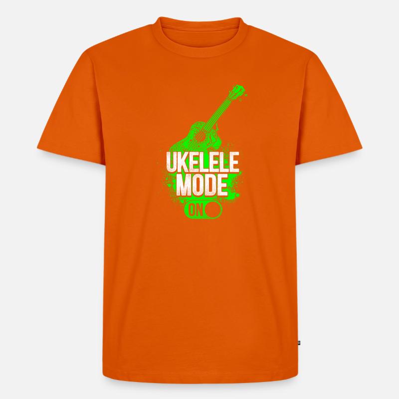 Hawaiian Ukulele Uke Ukulele Mode - Männer Premium Bio T-Shirt - Orange