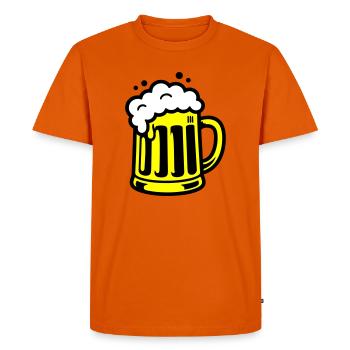 Icône de chope de bière - T-shirt Premium bio Homme - orange  - Devant - Nico (187cm)
