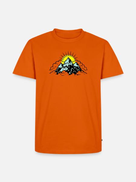 Mountains Alps Nature - Men's Premium Organic T-Shirt - orange 