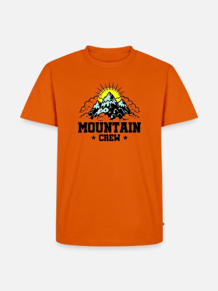 Mountain Crew Mountains - Men's Premium Organic T-Shirt - orange 