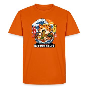 Ramen Is Life - Men's Premium Organic T-Shirt - orange  - Front - Nico (187cm)