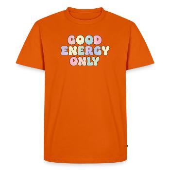 Seulement de l’énergie positive - T-shirt Premium bio Homme - orange  - Devant - Nico (187cm)