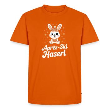 Après-ski bunny hut fun Skier ski bunny - Men's Premium Organic T-Shirt - orange  - Front - Nico (187cm)