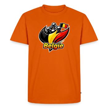 Belgium logo - Men's Premium Organic T-Shirt - orange  - Front - Nico (187cm)