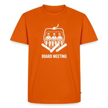 Board Meeting Snowboard Chairlift Retro - Men's Premium Organic T-Shirt - orange  - Front - Nico (187cm)