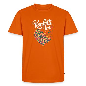 Confettis dans le cœur Costume Carnaval Féminin - T-shirt Premium bio Homme - orange  - Devant - Nico (187cm)
