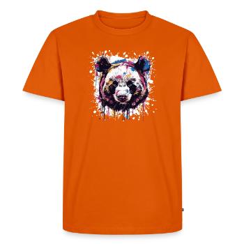 Panda Animal Panda Ours Panda - T-shirt Premium bio Homme - orange  - Devant - Nico (187cm)