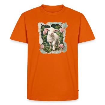 Millésime d’agneau - T-shirt Premium bio Homme - orange  - Devant - Nico (187cm)