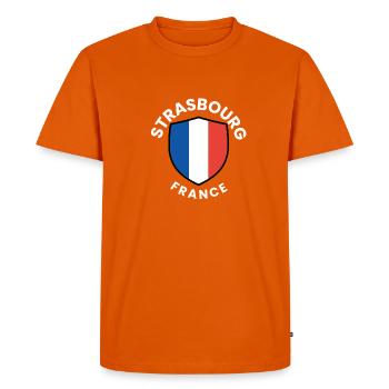 Strasbourg shield France - Men's Premium Organic T-Shirt - orange  - Front - Nico (187cm)