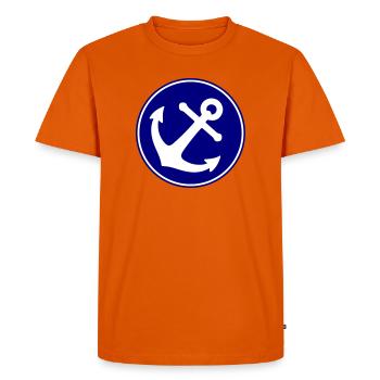 Icône d’ancre - T-shirt Premium bio Homme - orange  - Devant - Nico (187cm)
