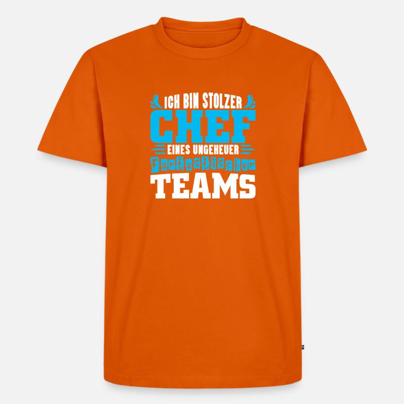 Stolzer Chef Chef Mann Abteilungsleiter Teamchef - Männer Premium Bio T-Shirt - Orange
