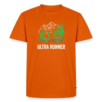 Coureur d’ultra - T-shirt Premium bio Homme - orange  - Devant - Nico (187cm)