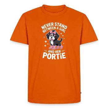 Portuguese Water Dog Sayings Funny Gift - Men's Premium Organic T-Shirt - orange  - Front - Nico (187cm)