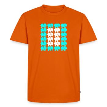 Éléphant - T-shirt Premium bio Homme - orange  - Devant - Nico (187cm)