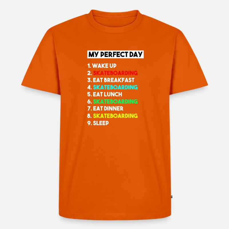 Mein perfektes Skateboard-Routine-Design - Männer Premium Bio T-Shirt - Orange