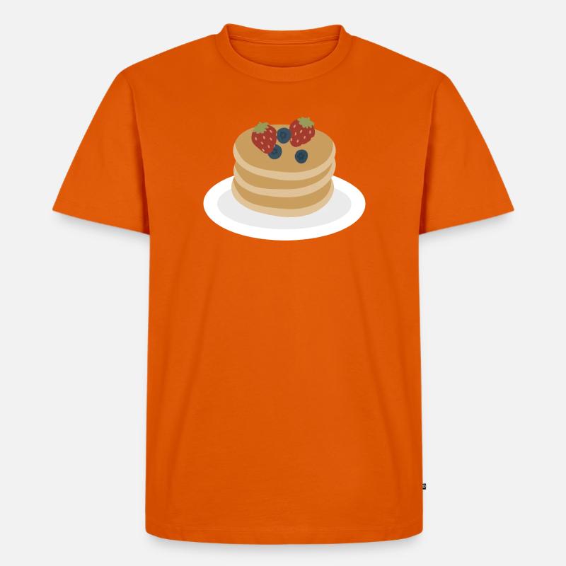 Berry Pancake Stack Artwork - Men's Premium Organic T-Shirt - orange