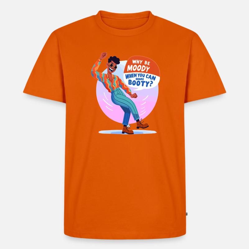 Disco-Boogie: Warum trübe Stimmung? - Männer Premium Bio T-Shirt - Orange 