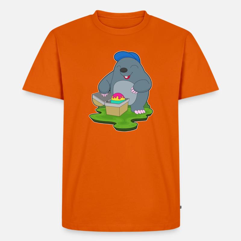 Mole Easter Easter Egg - Men's Premium Organic T-Shirt - orange 