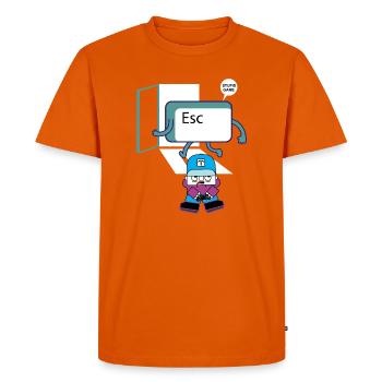 Escape Key Hero Retro Gamer Keycap - T-shirt Premium bio Homme - orange  - Devant - Nico (187cm)