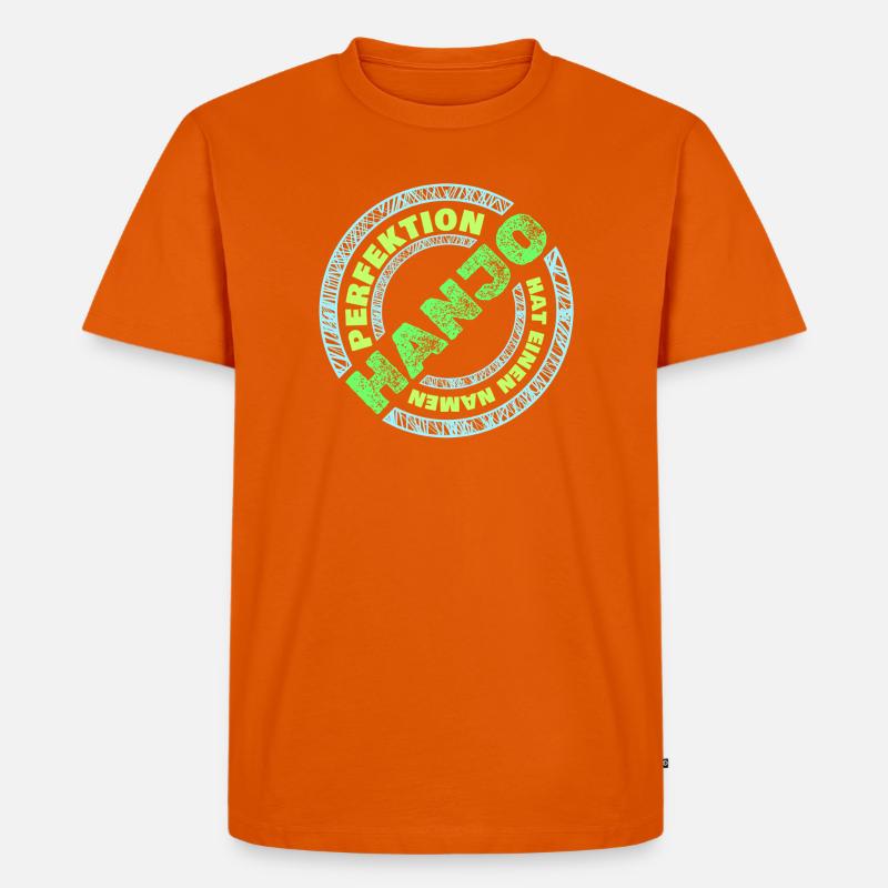 Hanjo - Männer Premium Bio T-Shirt - Orange 