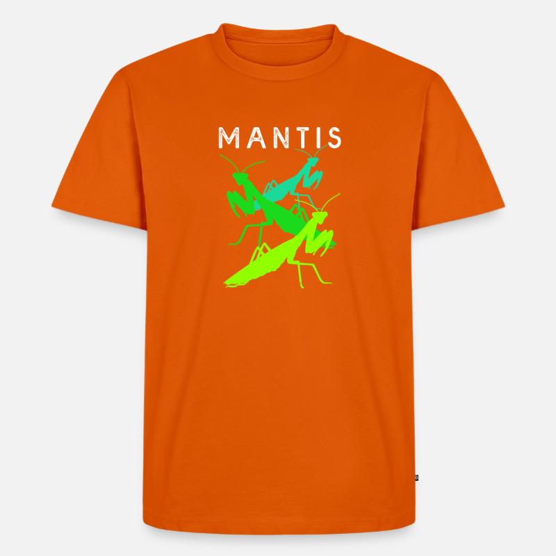 Gottesanbeter Gottesanbeterin Mantis - Männer Premium Bio T-Shirt - Orange 