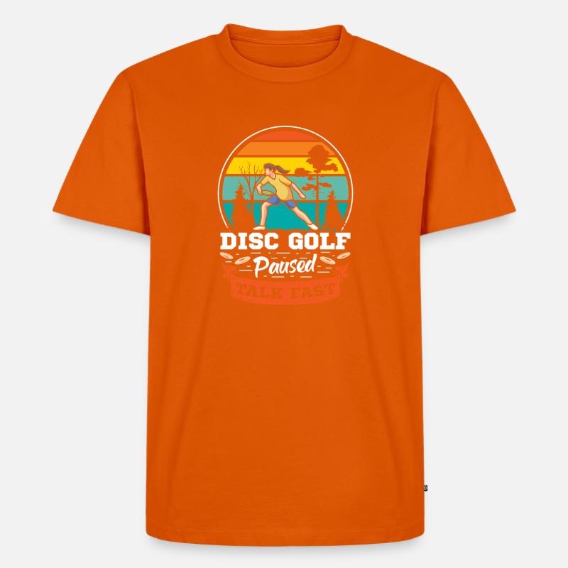 Disc Golf Geschenke Discgolf - Männer Premium Bio T-Shirt - Orange 