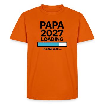 Futur Papa 2027 Chargement en Cours - T-shirt Premium bio Homme - orange  - Devant - Nico (187cm)