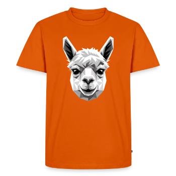 Alpaca Sweet Llama Farm Life Is Better With Alpacas - Men's Premium Organic T-Shirt - orange  - Front - Nico (187cm)
