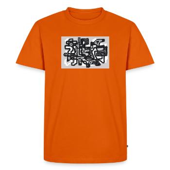 Small Turns - Men's Premium Organic T-Shirt - orange  - Front - Nico (187cm)