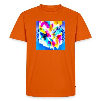 Explosion of colour in watercolour - Men's Premium Organic T-Shirt - orange  - Front - Nico (187cm)