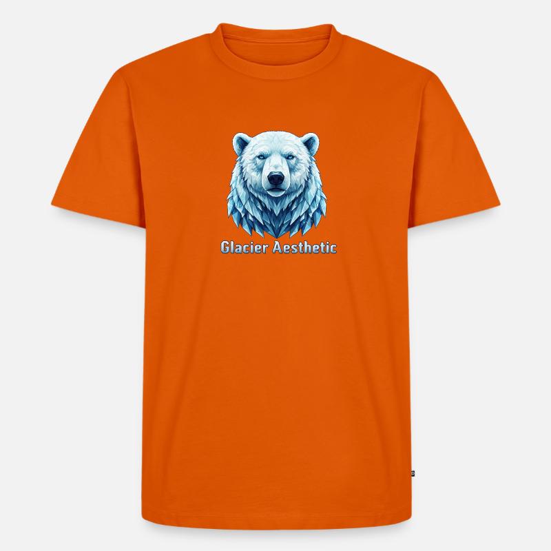  Eisbär Glacier Aesthetic Polygon - Männer Premium Bio T-Shirt - Orange 