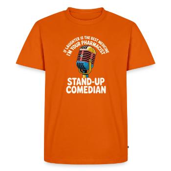 Stand-up comedian - Men's Premium Organic T-Shirt - orange  - Front - Nico (187cm)