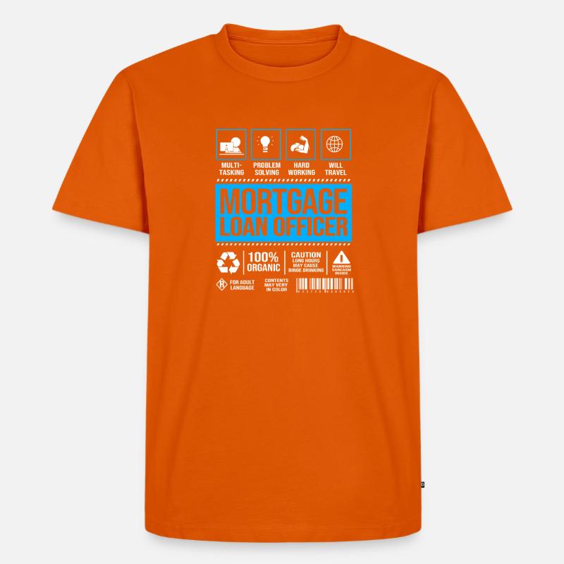 Schulden Hypothek Eigentumswohnung - Männer Premium Bio T-Shirt - Orange 