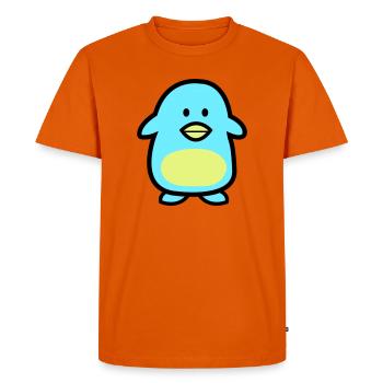 Penguin Comic - Men's Premium Organic T-Shirt - orange  - Front - Nico (187cm)