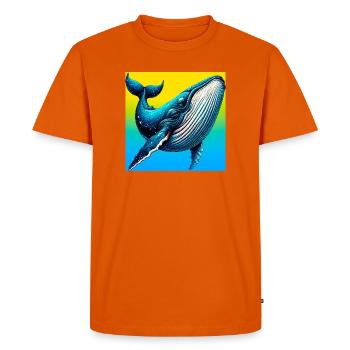 baleine - T-shirt Premium bio Homme - orange  - Devant - Nico (187cm)