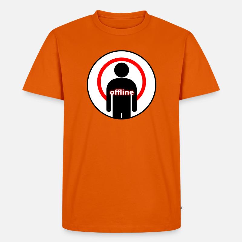 Offline Mode Introvert Signal Lost - Männer Premium Bio T-Shirt - Orange 